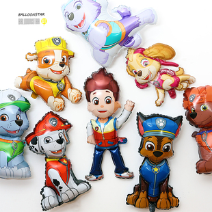 汪汪队骨头狗狗阿奇小丽灰灰天天生日派对气球氛围布置幼儿园装饰