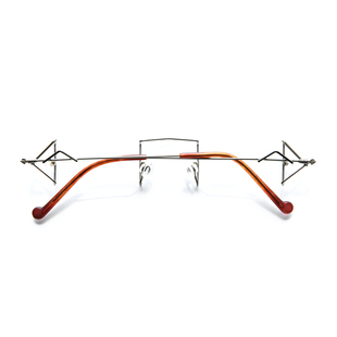 陈丹青 德国产 超轻细框金属眼镜架 无框八边形眼镜框 补货
