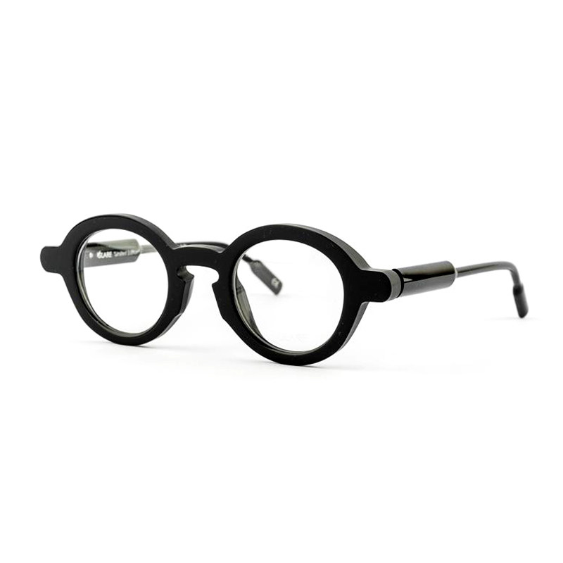 限量款 意大利先锋独立设计黑板材粗框圆形手工眼镜前卫小众Glare