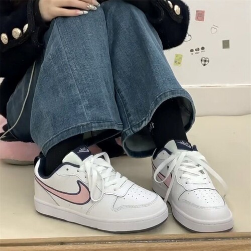 耐克女鞋低帮休闲板鞋白蓝粉
