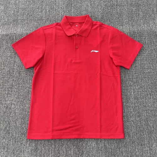 【断码捡漏】LINING李宁男女春夏透气速干红色短袖T恤翻领POLO衫