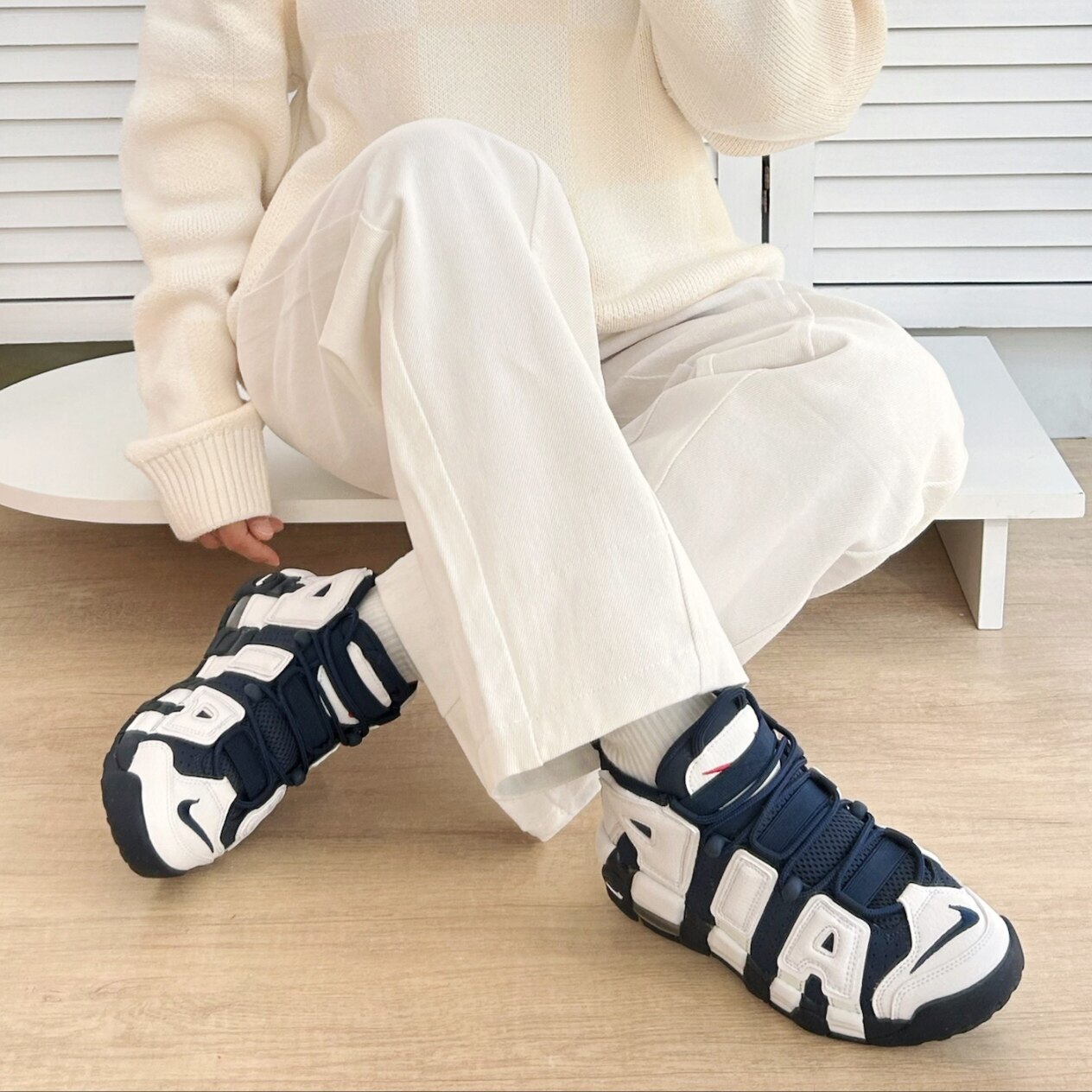 NIKE AIR MORE UPTEMPO 耐克皮蓬大air复古百搭篮球鞋 FV5371-100