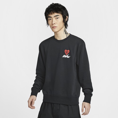 Nike Sportswear 耐克男士简约舒适时尚黑色百搭卫衣 IB8233-010