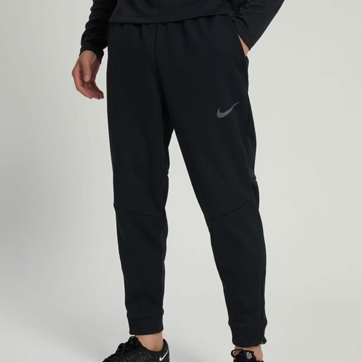 Nike耐克男子秋冬训练速干加绒保暖防风收腿运动长裤 DD2123-010