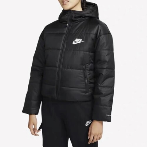 耐克女子短款连帽保暖棉服