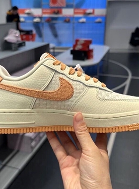 Nike/耐克Air Force 1 Low米橙女子百搭低帮休闲板鞋IB7944-113