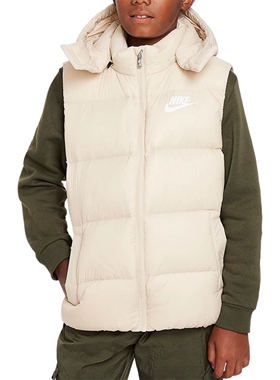 NIKE/耐克 大童新款轻质保暖运动连帽服休闲马甲 DZ9728-126