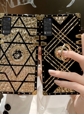 适用于OPPOReno14pro格纹手机壳A96/57/72/93/A5pro/A3活力版/A2全包Reno13/12/11/10/9/8/7防摔保护套