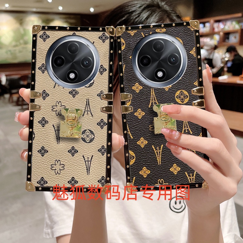 新款皮纹花朵适用于OPPOA3pro方形手机壳A3活力版全包四角加厚防摔带锁帖保护套