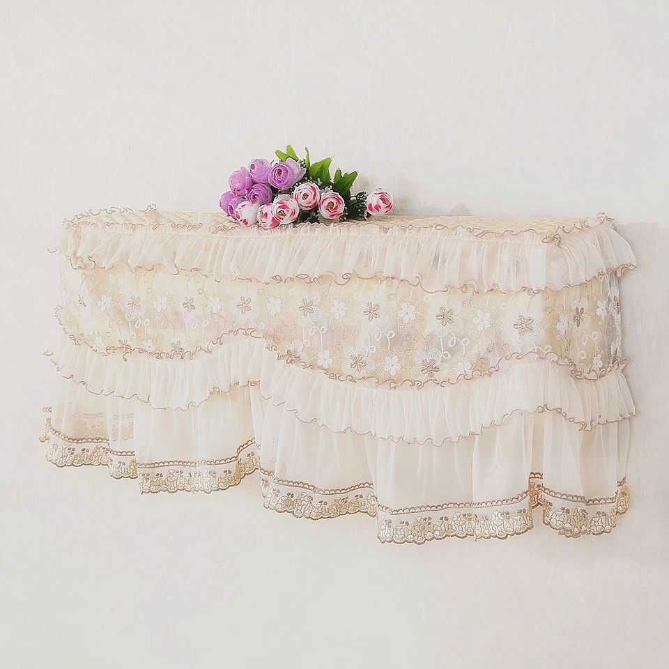 挂机空调罩挂式海尔格力美的海信三星空调防尘罩套子罩子蕾丝简约