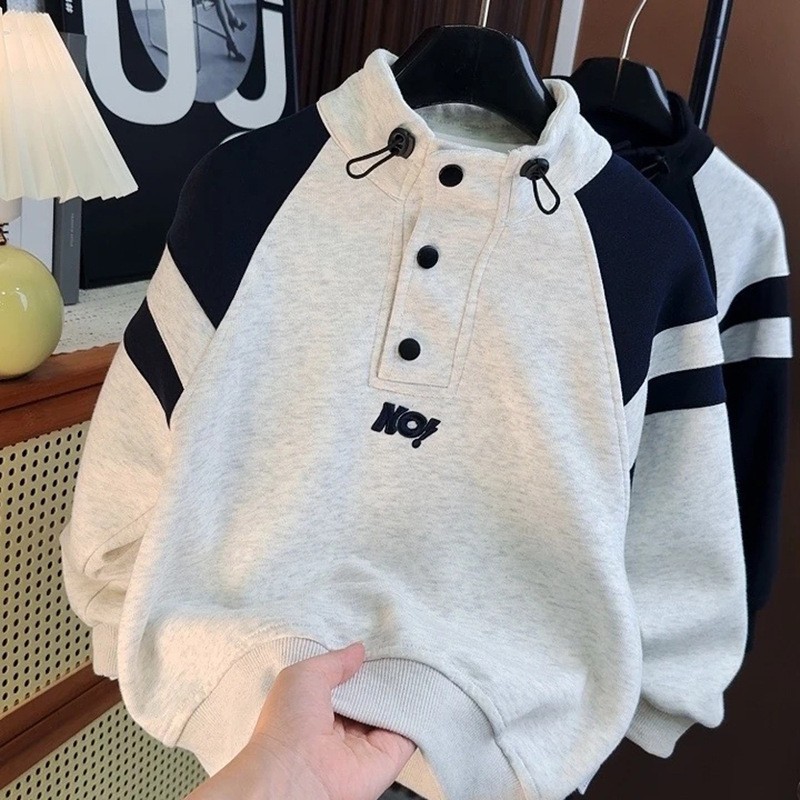 男童卫衣polo衫2025新款秋冬装厚