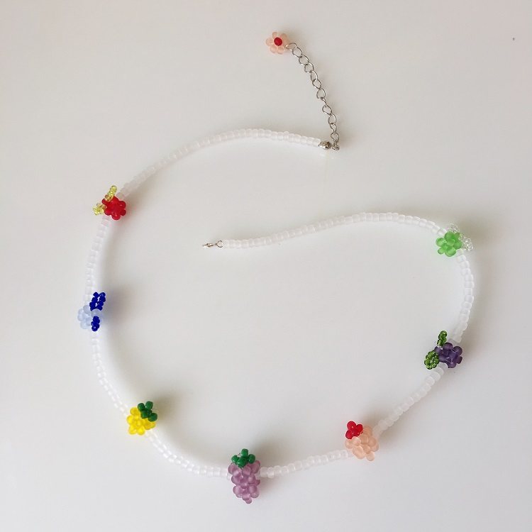 HUYA手作水果葡萄草莓项链手工趣味串珠编织choker项链女,饰品/流行首饰/时尚饰品新,项链,淘宝优惠券,粉丝福利购,淘宝优惠卷