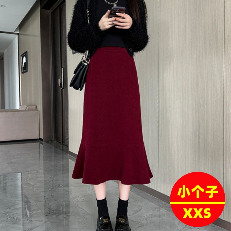 小个子半身鱼尾裙女秋冬季xxs