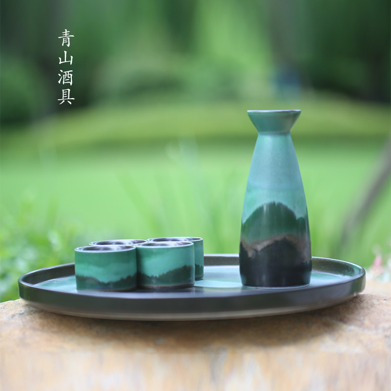 子木酒壶复古风套装清酒杯