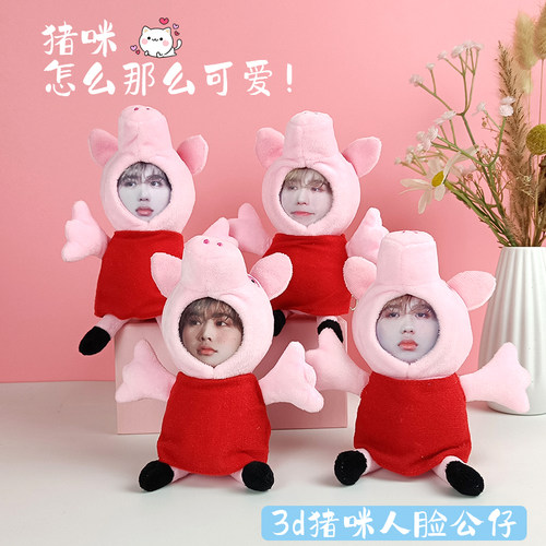 3d立体人面公仔娃娃毛绒玩具定制葵葵同款蔡徐坤周边iKUN猪咪礼物