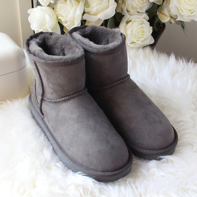冬季新款羊皮毛一体雪地靴低筒加厚妈妈平底防滑真皮棉鞋女靴,女鞋,时尚雪地靴,淘宝优惠券,粉丝福利购,淘宝优惠卷