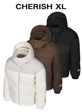 CRXL「高充绒量」撞色面包连帽羽绒服外套/90白鸭绒/御寒长期主义