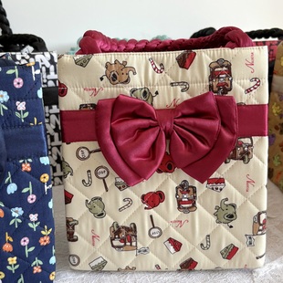 泰国曼谷包正品nantita牌子蝴蝶结手提包小方包女包小象布包新款