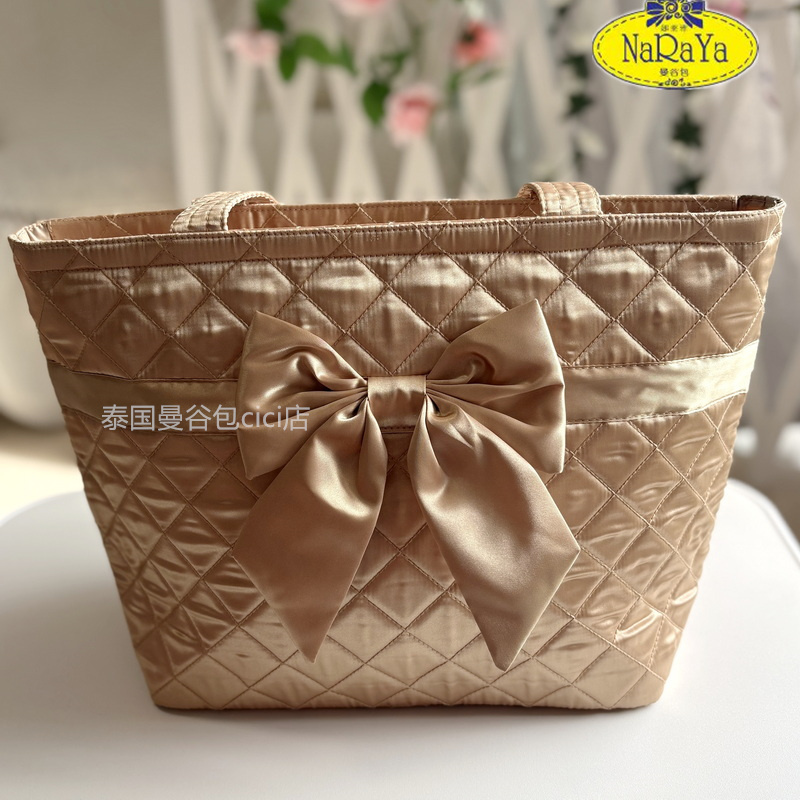 泰国曼谷包正品naraya娜莱雅蝴蝶结单肩包女包小象包包邮新款布包