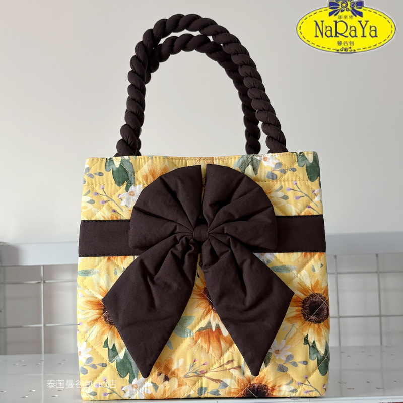 泰国曼谷包娜来雅naraya便当包小方包手提包女包太阳花蝴蝶结小包