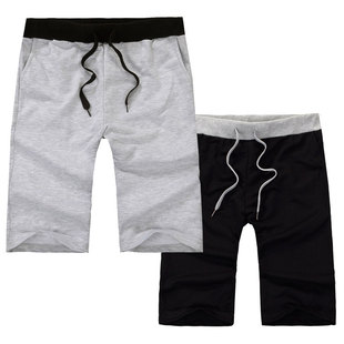 男五分裤 纯色短裤 直筒男装 休闲运动卫裤 青少年家居裤 棉料睡裤 夏季