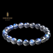 拉长石半成品 盖亚回声 7a级天然灰月光石 DIY饰品串珠