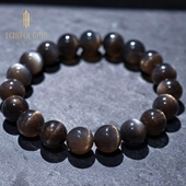 级黑金骨干手链 盖亚回声 天然7A 收藏级黑骨干水晶单圈手串