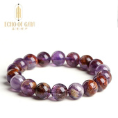 天然紫幽灵手串 能量款 时尚 盖亚回声 紫色极光手链 厂家直销