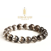 盖亚回声 聚B盆水晶黑加仑水晶手链 红加仑黑色超七圆珠手串