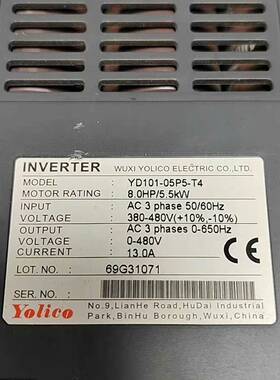 YD101-05P5-T4 INVERTER/YOLICO议价 维修！！！