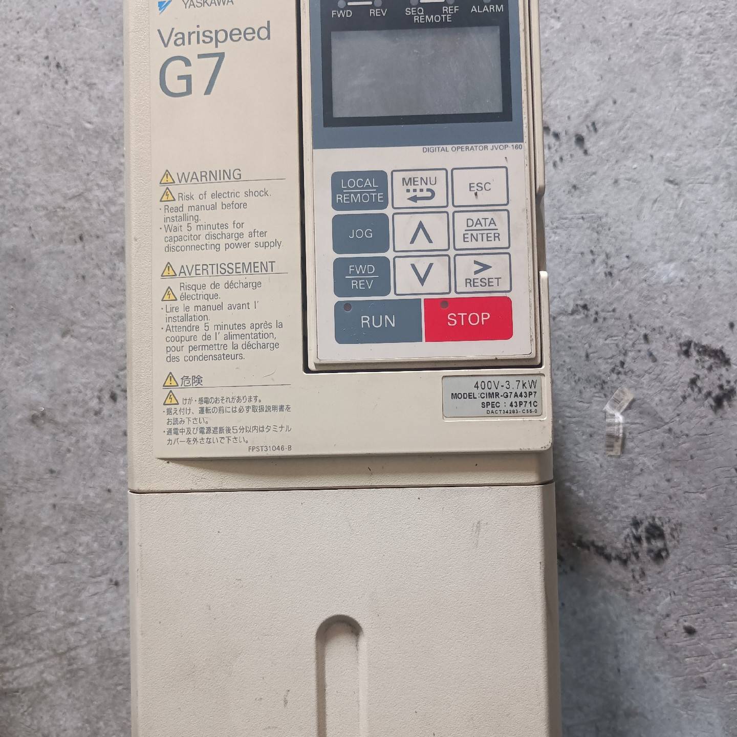 安川G7变频器，型号CIMR-G7A41P5议价 维修！！！
