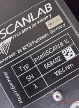 SCANLAB德国振镜 intelliSCAN III 14议价 维修！！！