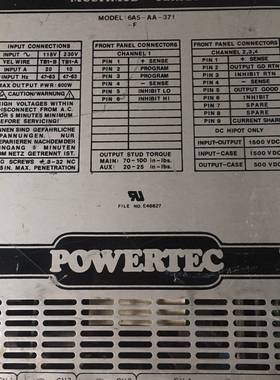 POWERTEC进口电源 6A5-AA-371-F 600W议价 维修！！！