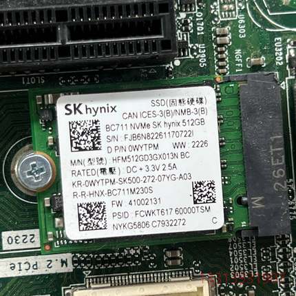 SK海力士BC711 512G NVMe固态硬盘议价 维修！！！