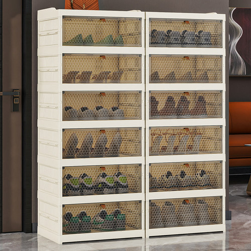 免安装鞋柜家用门口室内简易鞋架子多层塑料收纳柜省空间短靴鞋盒