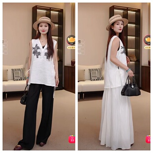 南法重工钉珠全亚麻上衣 213S 晓雪心选