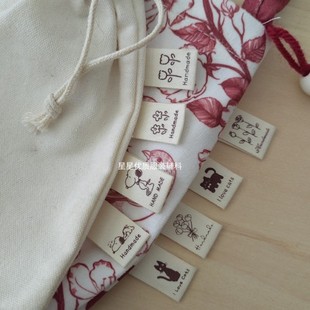 服装折叠领标订做衣服商标定做印唛布标logo水洗标现货棉带标签