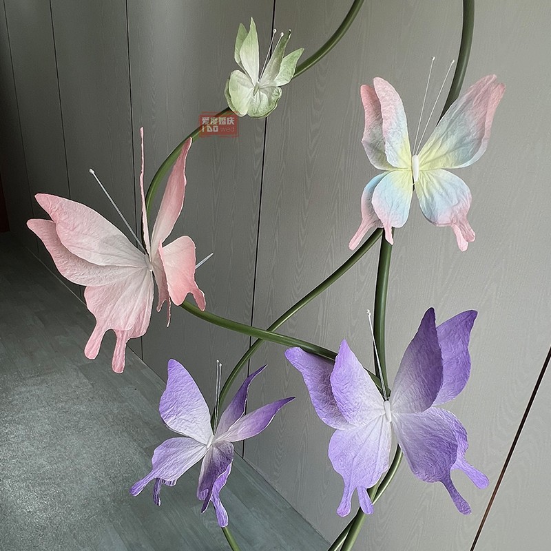 纸艺蝴蝶造景装饰婚庆道具装饰