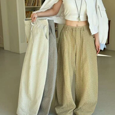 新款韩系宽松显瘦女夏季直筒休闲裤BK9817