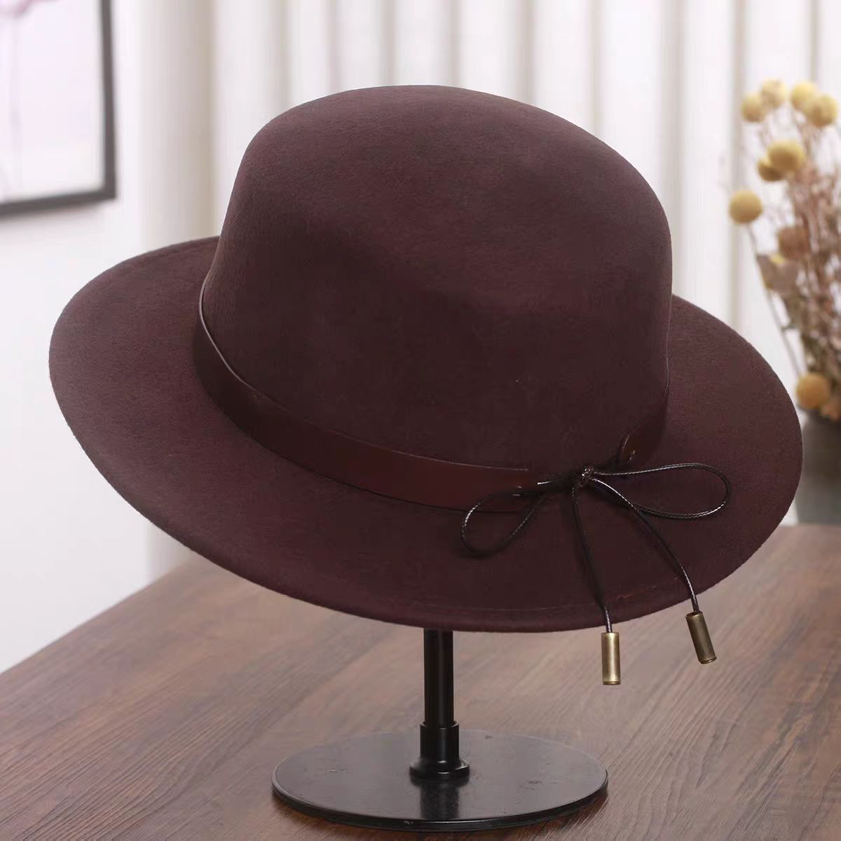 休闲女士复古礼帽盆帽帽子爵士帽秋冬时尚MZJH03