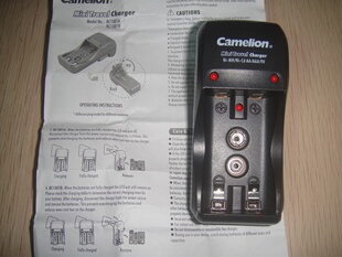 适用camelion飞狮5号7号9V镍氢镍镉电池万用表KTV无线话筒充电器