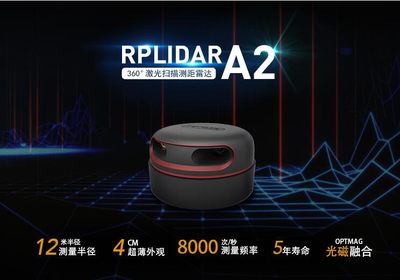 12M激光雷达 RPLIDAR A2 SLAMTEC激光雷达测距 A2M8 思岚大屏互动