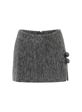 拉拉家2025冬季新款新中式小香毛呢半裙短裙GZJ68261-1