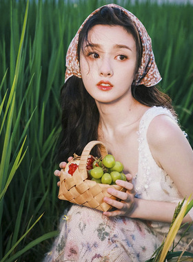 小众高级印花钉珠温柔风甜美吊带裙长裙GFC67897