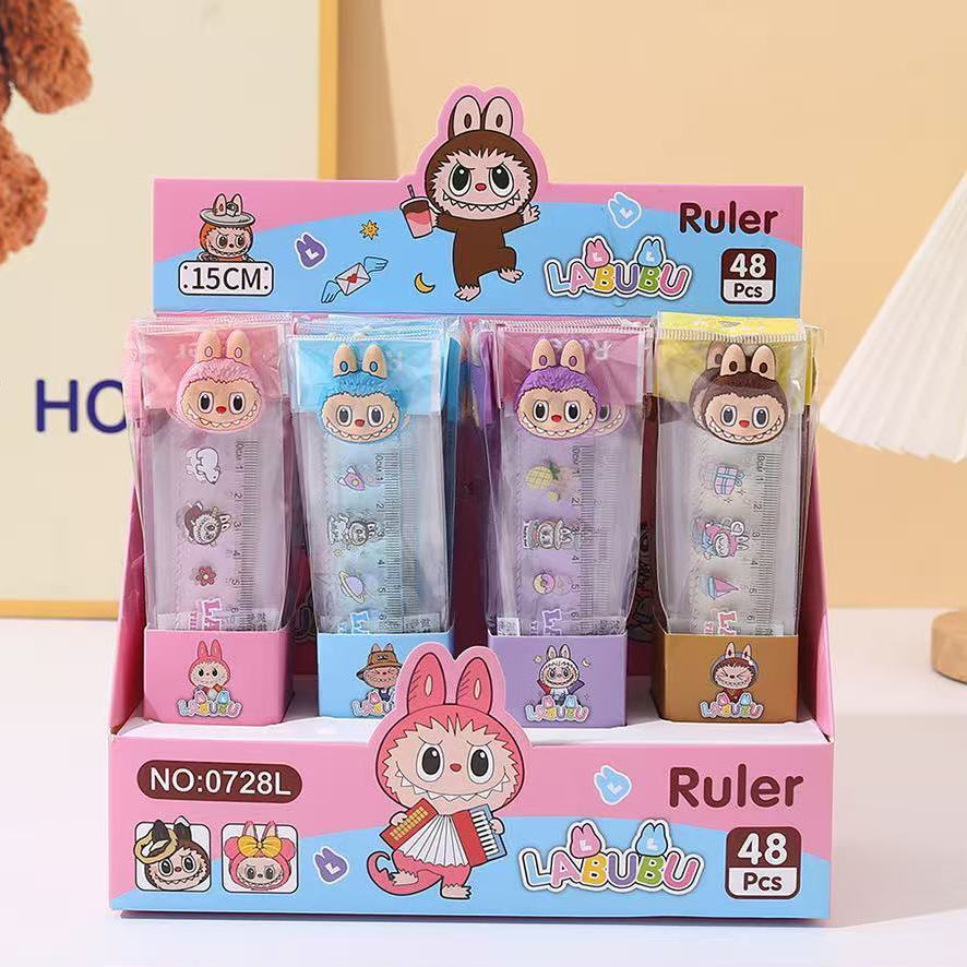 LABUBU拉布布15cm直尺创意高颜值卡通呆萌少女心ins测量专用画画