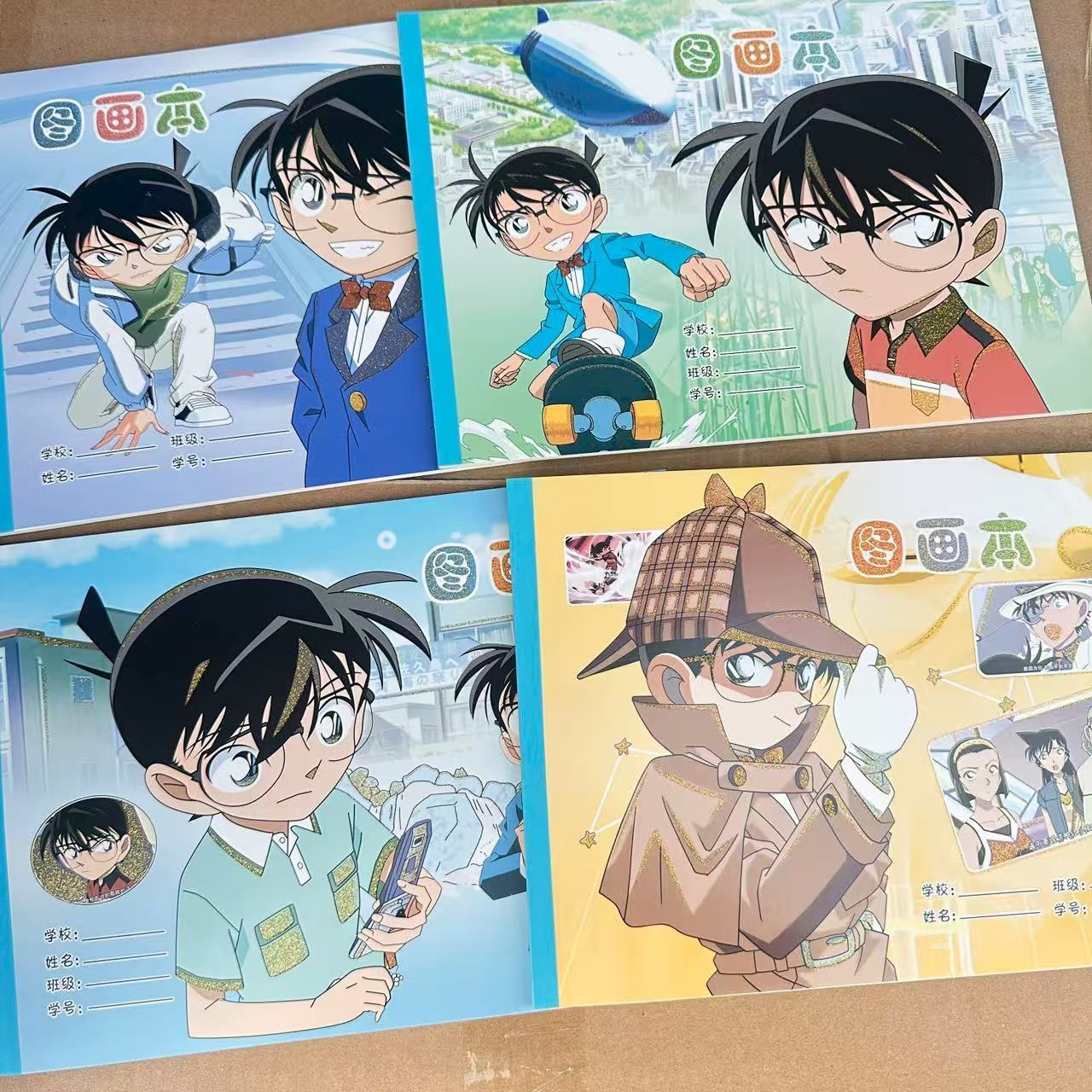 名侦探柯南A4加厚图画本创意日系素描本高颜值贴纸画画学生专用