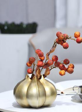 现代简约抽象树脂杨桃花器装饰花瓶摆件客厅卧室电视柜家居装饰品