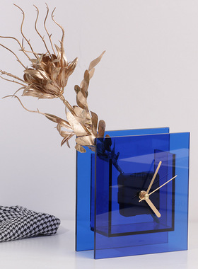 透明桌面时钟亚克力简约现代