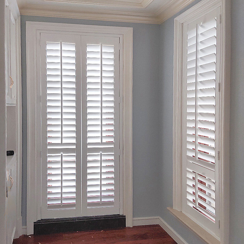 新品圣德科定制透气窗欧式美式椴木实木百叶窗进口品质环保烤漆