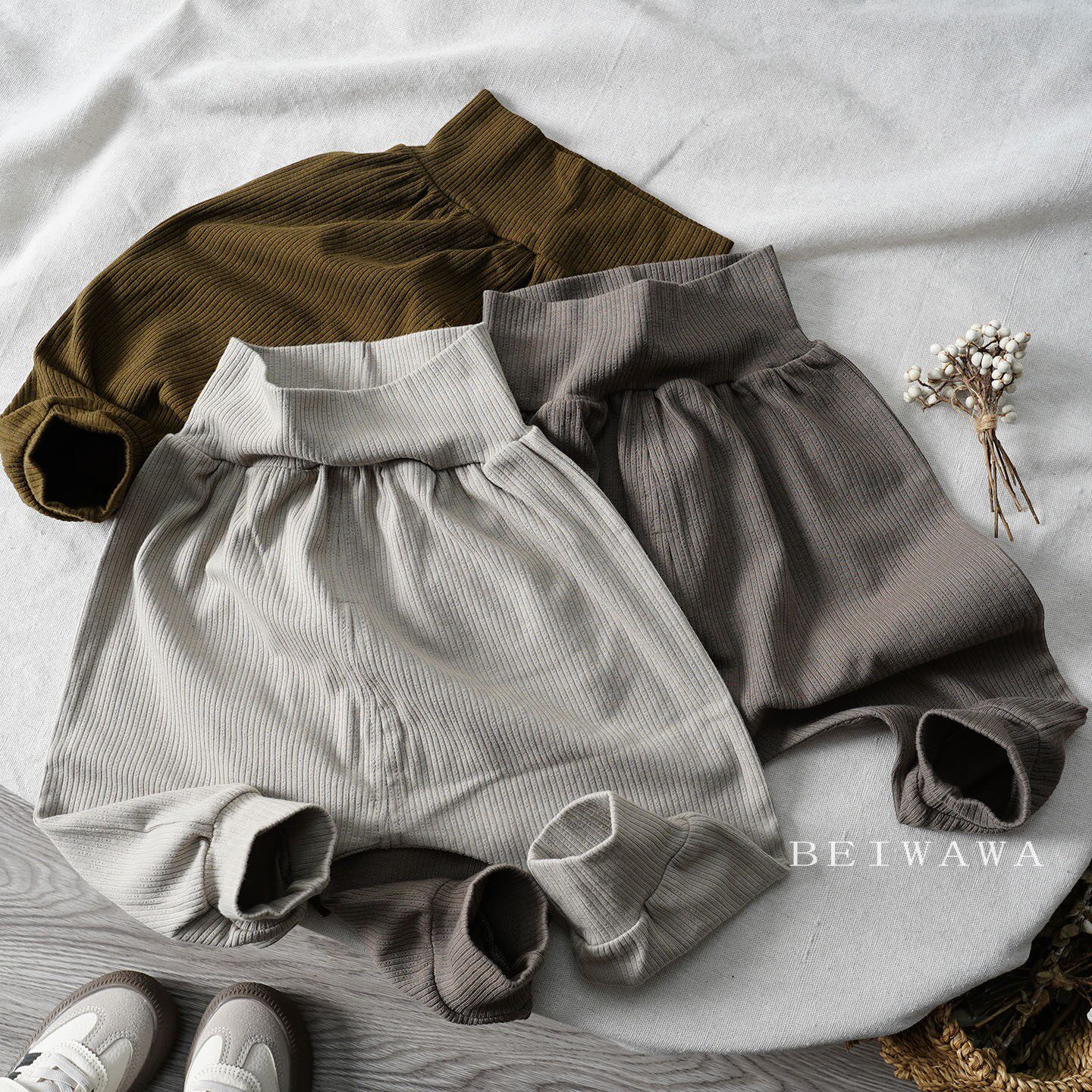 春款婴幼童软糯弹力高腰护肚大屁屁裤 男女宝宝纯棉大裆pp哈伦裤